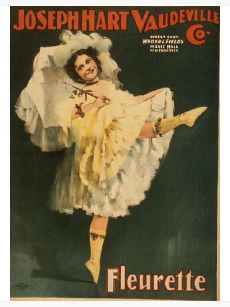 Vaudeville Dancing Girl with Frilly Dress and Umbrella
