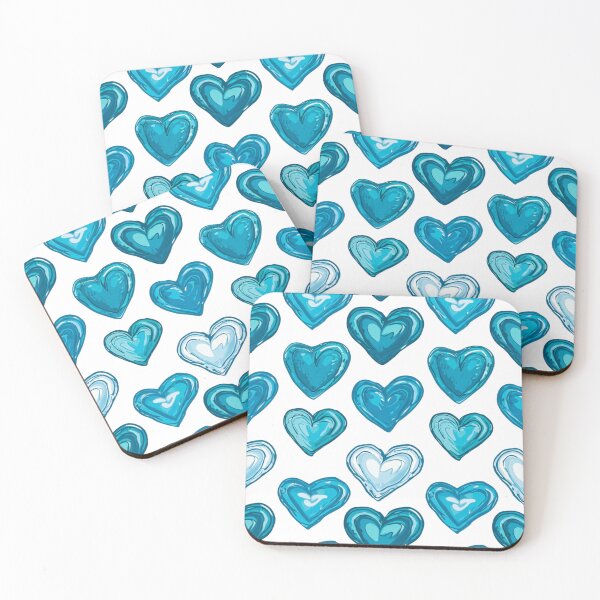 Item preview, Turquoise Heart Motif Illustration designed and sold by ColorfulVanilla.