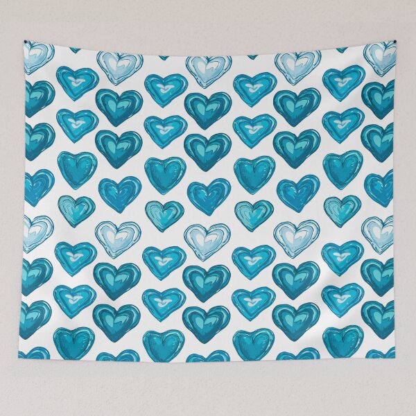 Item preview, Turquoise Heart Motif Illustration designed and sold by ColorfulVanilla.