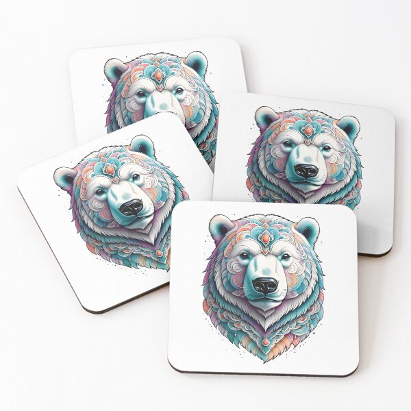 Item preview, A cute polar bear with beautiful flowers in Chinese style designed and sold by DADA635.