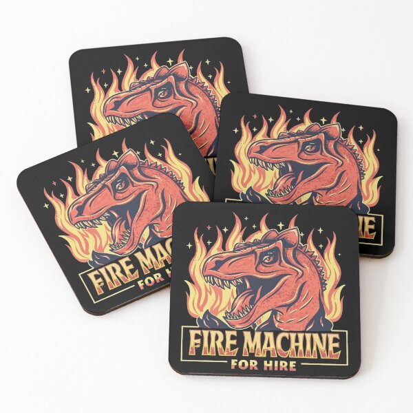 Aperçu de l'œuvre Dinosaure à louer comme machine à incendie créée et vendue par Coollzone.