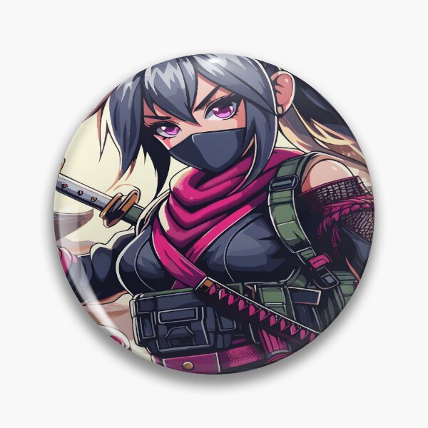 Item preview, Anime Ninja Girl Desk Mat, Mouse Pad, Bath Mat designed and sold by KitonicTees.