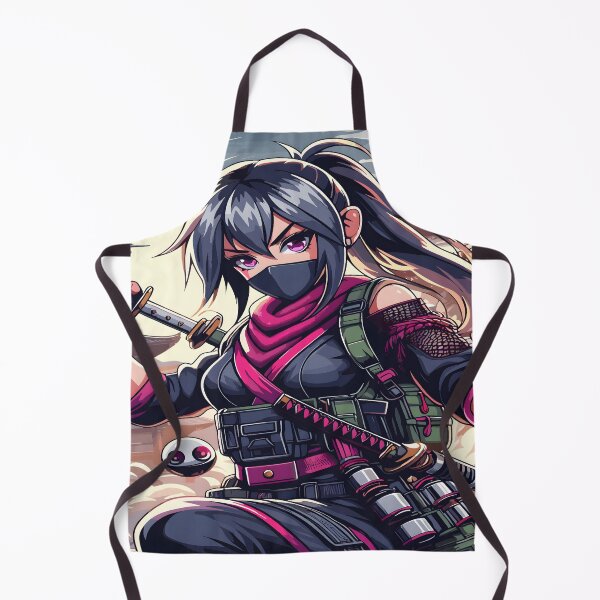 Item preview, Anime Ninja Girl Desk Mat, Mouse Pad, Bath Mat designed and sold by KitonicTees.