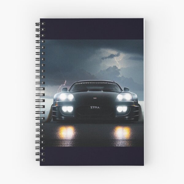 Item preview, supra mk4 with a haze in atmosphere and thunder lightning in the sky dark atmosphere and huge angry eyes in the sky behind the car designed and sold by paolboa.