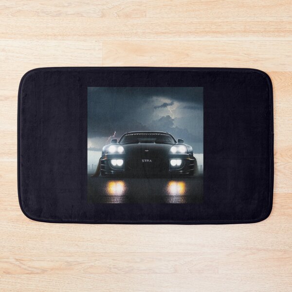 Item preview, supra mk4 with a haze in atmosphere and thunder lightning in the sky dark atmosphere and huge angry eyes in the sky behind the car designed and sold by paolboa.