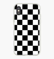Checkered Pattern: Black & White iPhone Case