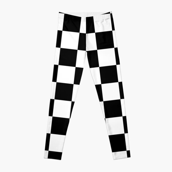 Black Checkered Pattern Leggings for Sale by derpfudge