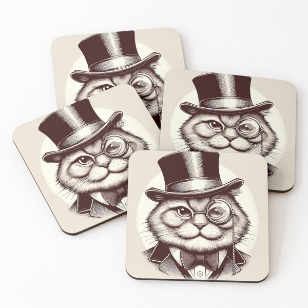 Item preview, Classy Cat Couture: Monocle Portrait designed and sold by ECuteDesigns.
