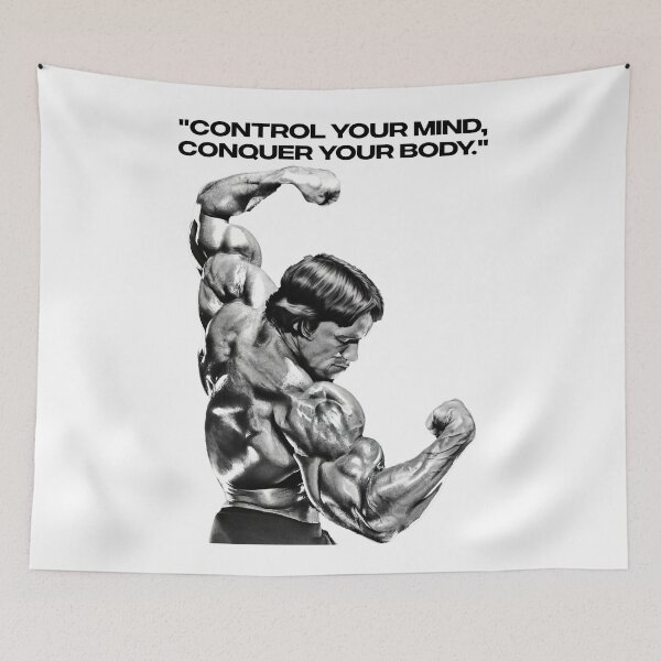 Item preview, Stoic Quote "Control your mind, conquer your body." Arnold. schwarzenegger Fan art designed and sold by HuzaifaNaveedh.