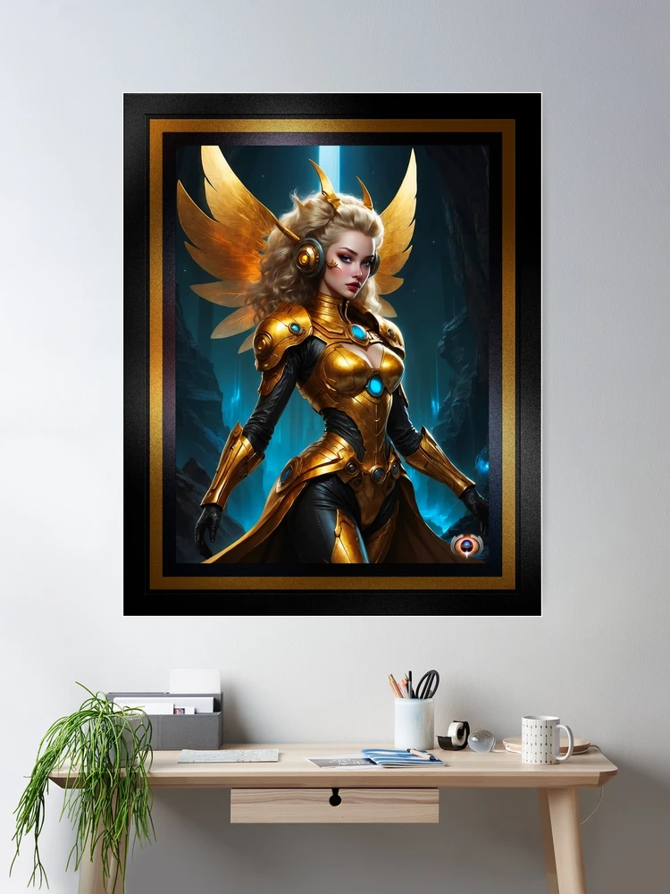 The Legendary Valeriya Vassila Beautiful AI Concept Art Portrait by Xzendor7 Room Decor Poster Art Print