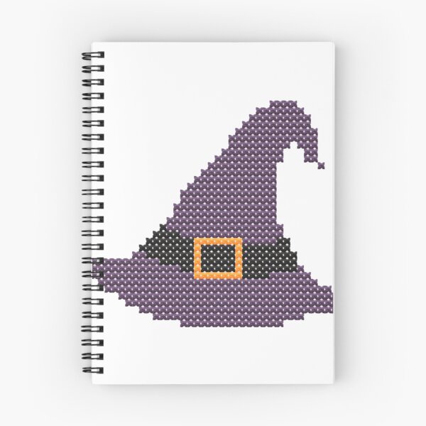 Item preview, Purple Witches Hat Faux Cross Stitch  designed and sold by CraftBazaarUK.