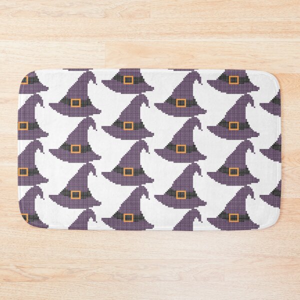Item preview, Purple Witches Hat Faux Cross Stitch  designed and sold by CraftBazaarUK.