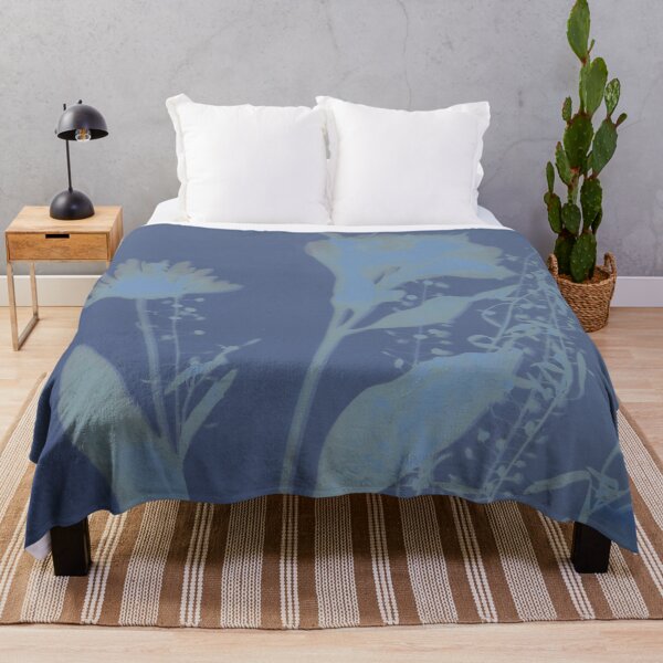 Item preview, Blue Botanical Floral Lumen Print designed and sold by ChromaForever.