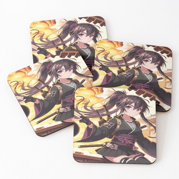 Item preview, Anime Ninja Girl Desk Mat, Gaming Mouse Pad, Bath Mat designed and sold by KitonicTees.