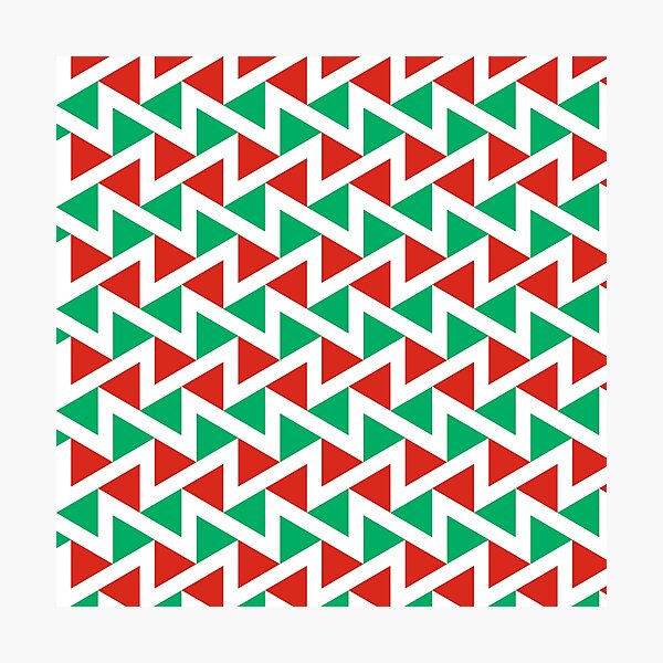 Item preview, Green White Red Bulgaria Tricolor Zigzag Line Triangle Horizontal Cultural Proud Bulgarian Language Pattern designed and sold by PenguinForests.