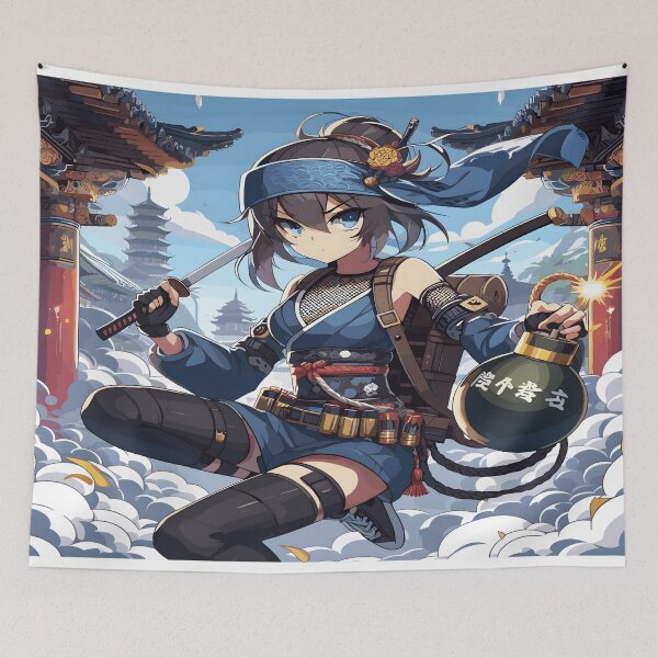 Item preview, Anime Girl Desk Mat, Mouse Pad Bath Mat designed and sold by KitonicTees.