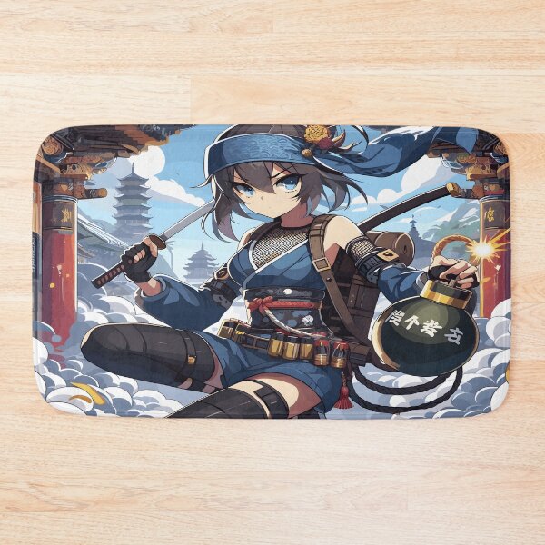 Item preview, Anime Girl Desk Mat, Mouse Pad Bath Mat designed and sold by KitonicTees.