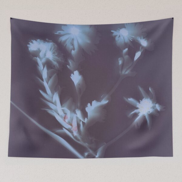 Item preview, Blue Botanical Flower Lumen Print designed and sold by ChromaForever.