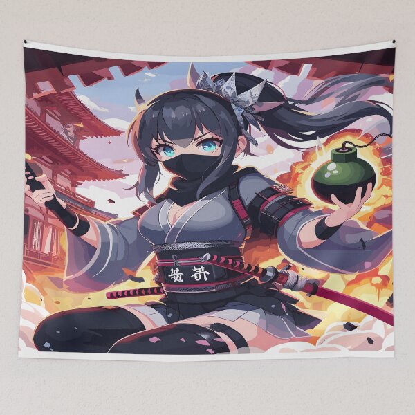 Item preview, Anime Girl Desk Mat designed and sold by KitonicTees.