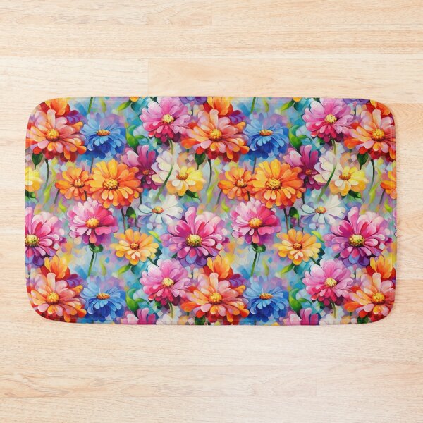 Item preview, Zinnia Tile 05: Rainbow Smiles in a Field of Daisy Dandelions and Sunshine of Nature's Confetti Party designed and sold by TheBrainArt.