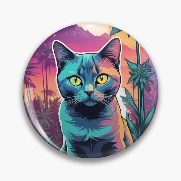Item preview, Vaporwave Cat Crazy Sunrise Color Pallete designed and sold by wojysmokes.