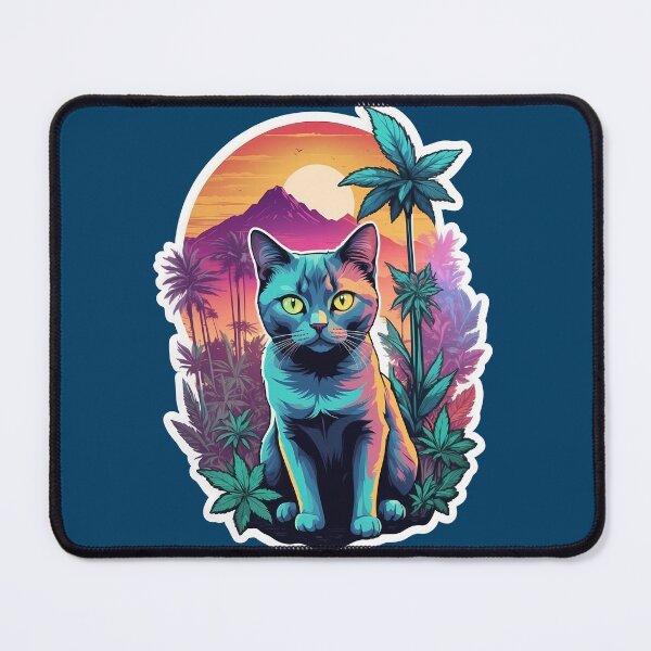 Item preview, Vaporwave Cat Crazy Sunrise Color Pallete designed and sold by wojysmokes.