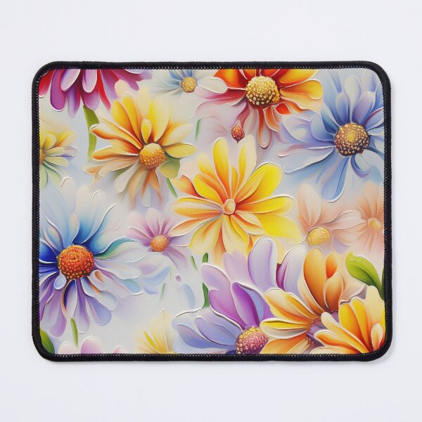 Item preview, Zinnia Tile 06 Rainbow Smiles in a Field of Daisy Dandelions and Sunshine of Nature's Confetti Party designed and sold by TheBrainArt.