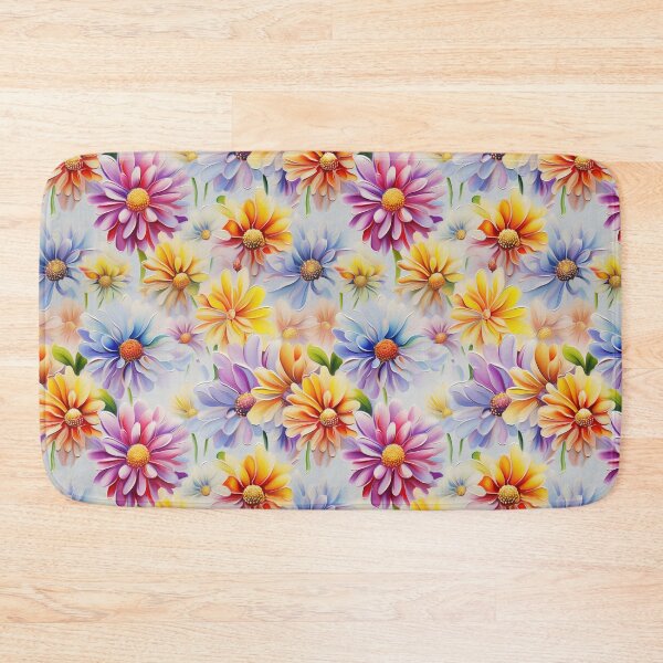 Item preview, Zinnia Tile 06 Rainbow Smiles in a Field of Daisy Dandelions and Sunshine of Nature's Confetti Party designed and sold by TheBrainArt.