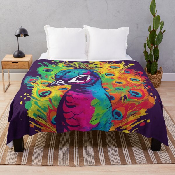 Item preview, Colorful Graffiti Style Peacock, Beautiful Vivid Colors Peacock designed and sold by PrintShangri-La.