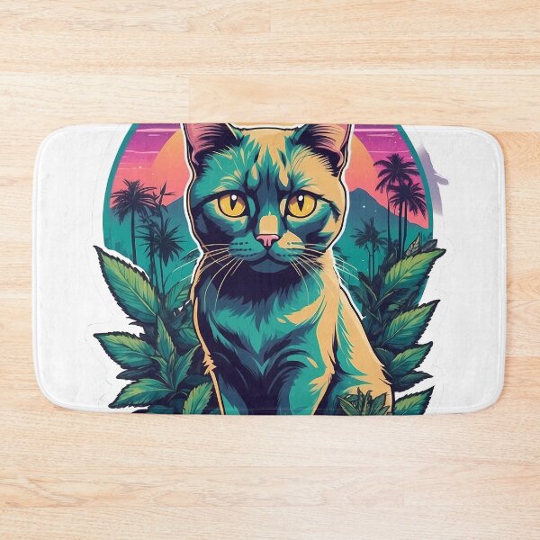 Item preview, Sunset over the cali hillside, Cat yellow eyes designed and sold by wojysmokes.