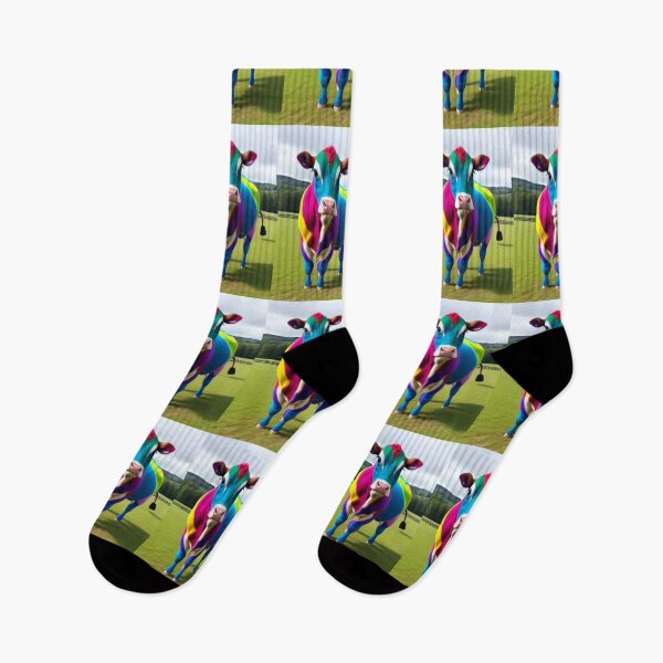 Item preview, Colorful Rainbow Cow 2 - Whimsical Bovine Art designed and sold by craftyblinders9.