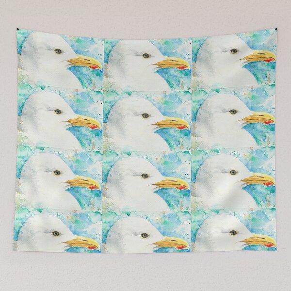 Item preview, Watercolour of Cedric The Seagull  designed and sold by ByRosemarie.