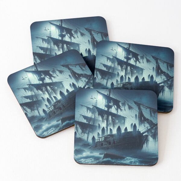 Item preview, Ghost ship in the sea designed and sold by yodabi.