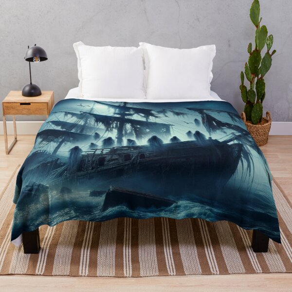 Item preview, Ghost ship in the sea designed and sold by yodabi.