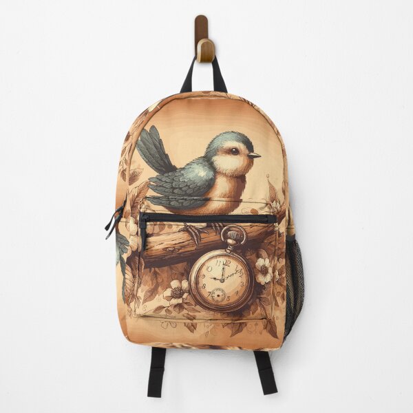 Item preview, Warm Nostalgia: Animated Bird and Pocket Watch designed and sold by Artaverse.