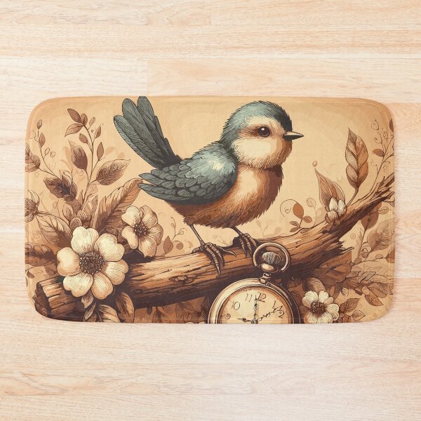 Item preview, Warm Nostalgia: Animated Bird and Pocket Watch designed and sold by Artaverse.