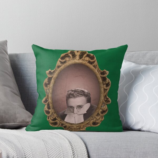 Item preview, Nervous Yet Whimsical: Surreal Collage Art Print 'Camera Shy' Solo in Green designed and sold by GollyWillikers.
