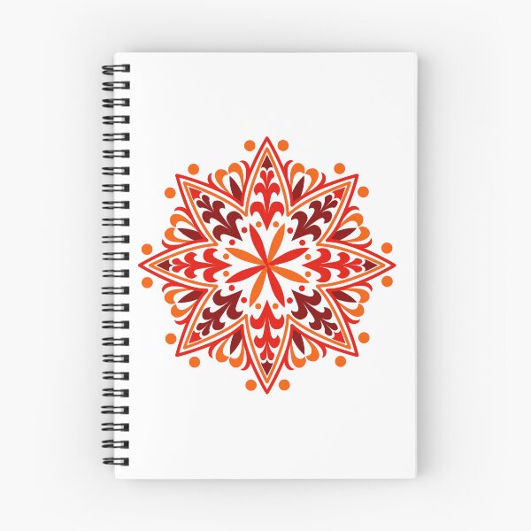 Artikelvorschau, Orange Mandala-Blumen entworfen und verkauft von adlkh.