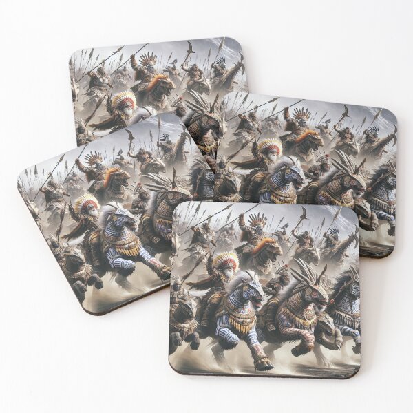 Item preview, Warrior tribe charging to enemy designed and sold by yodabi.