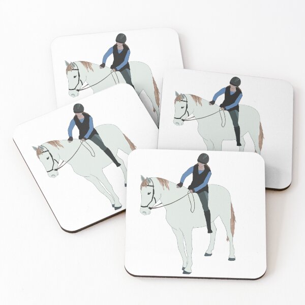 Item preview, White horse with bareback rider designed and sold by Catherine Harrison.