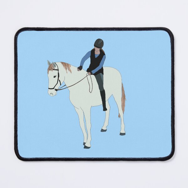 Item preview, White horse with bareback rider designed and sold by Catherine Harrison.