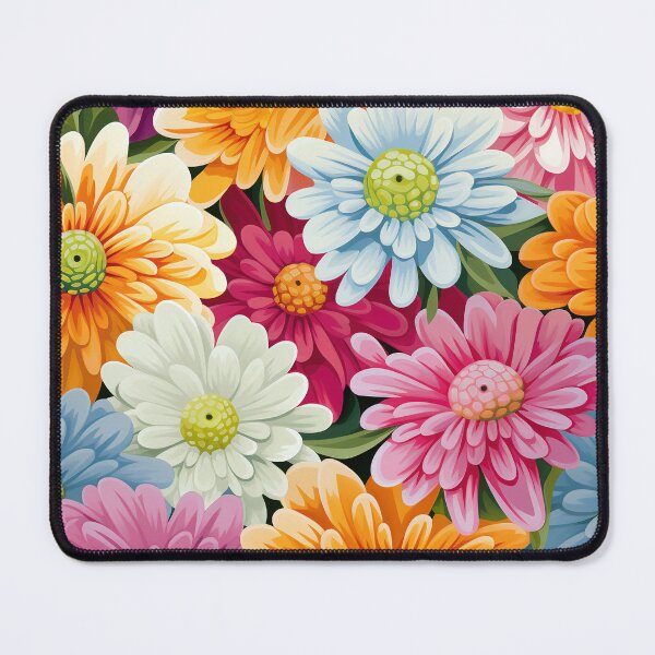 Item preview, Zinnia Tile 07: Rainbow Smiles in a Field of Daisy Dandelions and Sunshine of Nature's Confetti Party designed and sold by TheBrainArt.