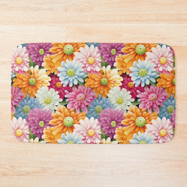 Item preview, Zinnia Tile 07: Rainbow Smiles in a Field of Daisy Dandelions and Sunshine of Nature's Confetti Party designed and sold by TheBrainArt.