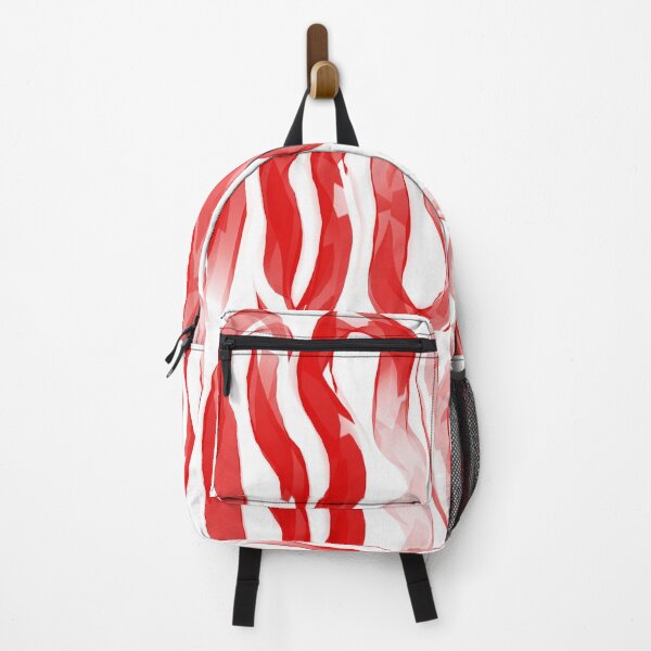 Item preview, Red abstract wavy zigzag om white background designed and sold by Kate1art.