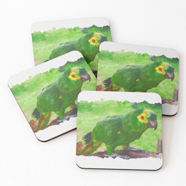 Item preview, Green parrot in watercolor designed and sold by Intermundium.