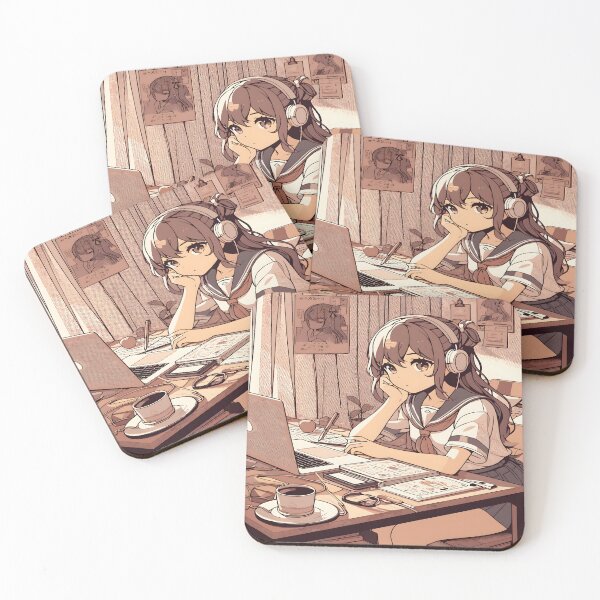 Item preview, Anime Girl Desk Mat designed and sold by KitonicTees.