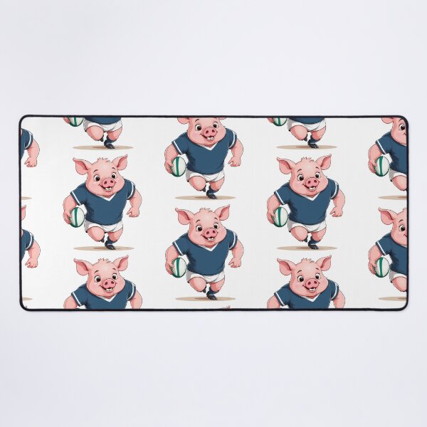 Item preview, A cute pig Rugby Player playing rugby designed and sold by chathai.