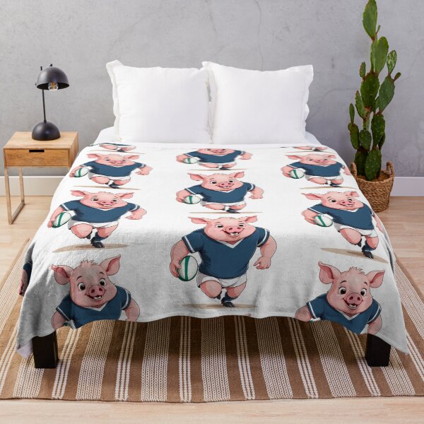 Item preview, A cute pig Rugby Player playing rugby designed and sold by chathai.