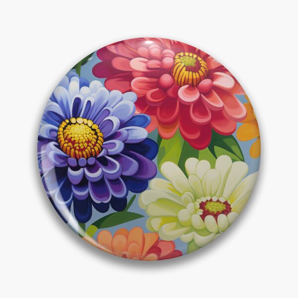 Item preview, Zinnia Tile 08: Rainbow Smiles in a Field of Daisy Dandelions and Sunshine of Nature's Confetti Party designed and sold by TheBrainArt.