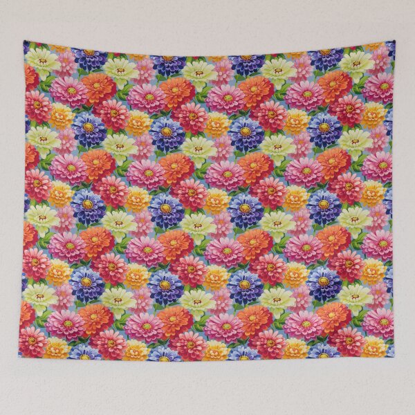 Item preview, Zinnia Tile 08: Rainbow Smiles in a Field of Daisy Dandelions and Sunshine of Nature's Confetti Party designed and sold by TheBrainArt.